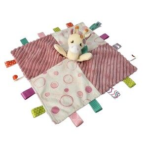 TaGgies Mary Meyer Tilly Giraffe Lovey Security Blanket Pink READ